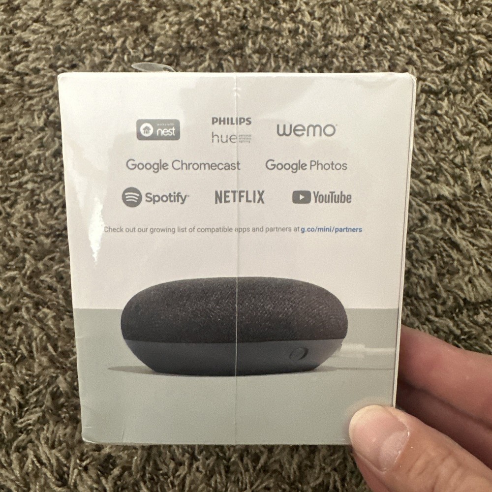 Google Home Mini (Charcoal) Smart Speaker with Google Assistant Mode# GA00216-US