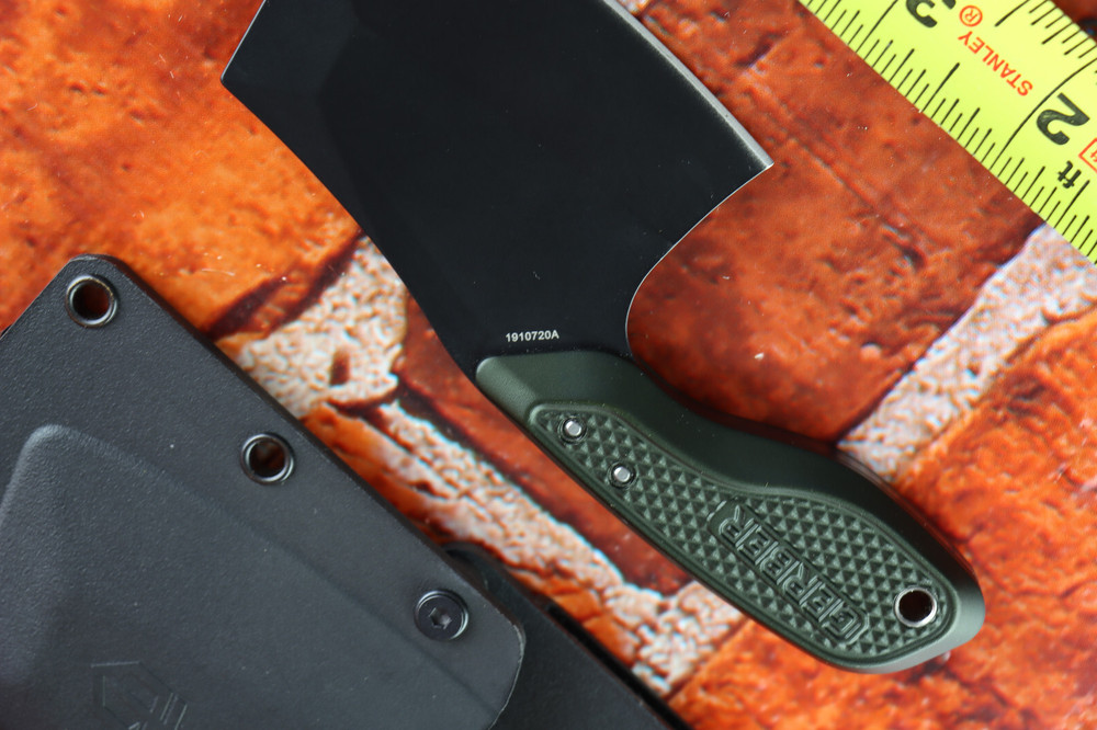 Gerber Tri-Tip Green Handle Mini Cleaver w/ Sheath READ