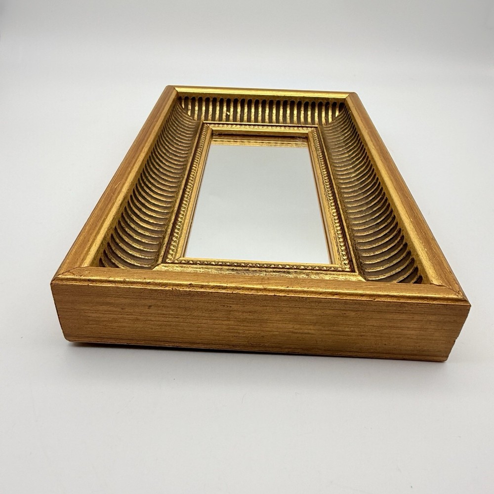 Vintage Thick Rectangular Wooden Mirror