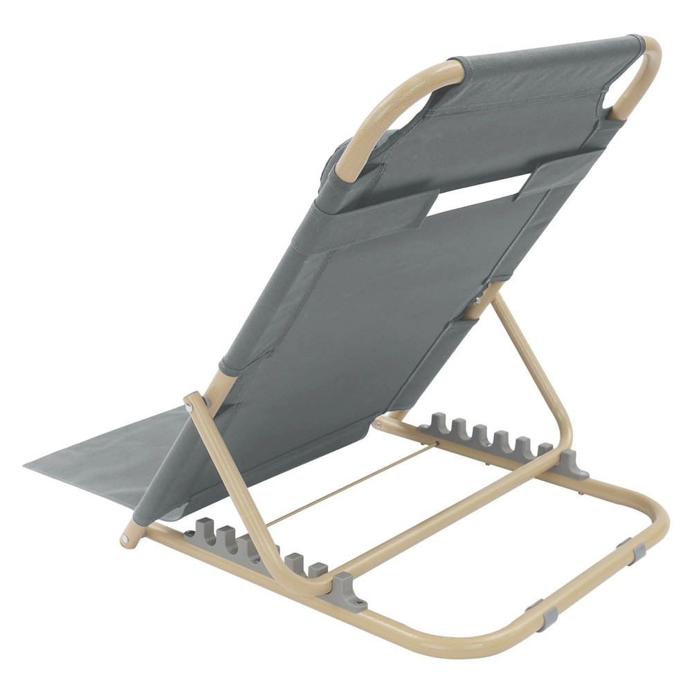 Modern Folding Adjustable Sit up Back Rest Portable Lifting Bed Backrest Grey US