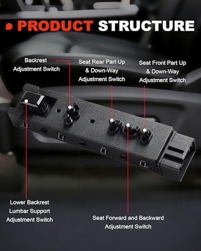 10 Way Passenger Front Right Seat Switch Compatible Front Right Passenger Side
