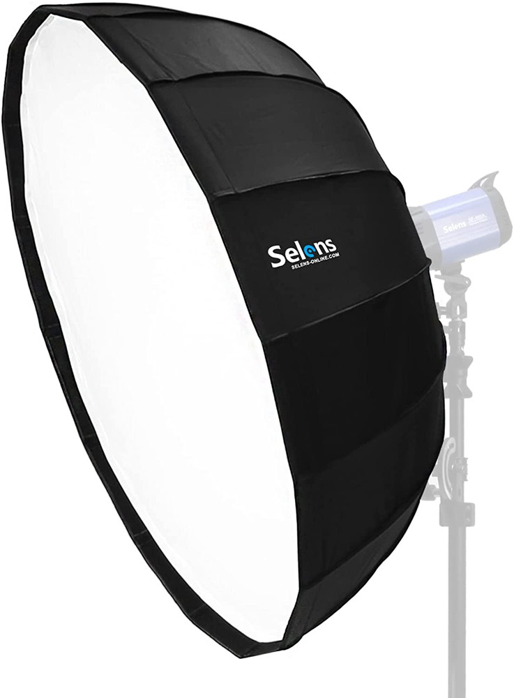 26"/65Cm Umbrella Hexadecagon Softbox with Bowens Mount and Removable Diffusers,