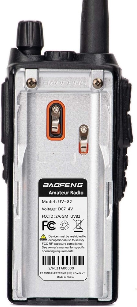 Long Range UV-82 Handheld Walkie Talkie with Speaker Mic & USB Programming Cable