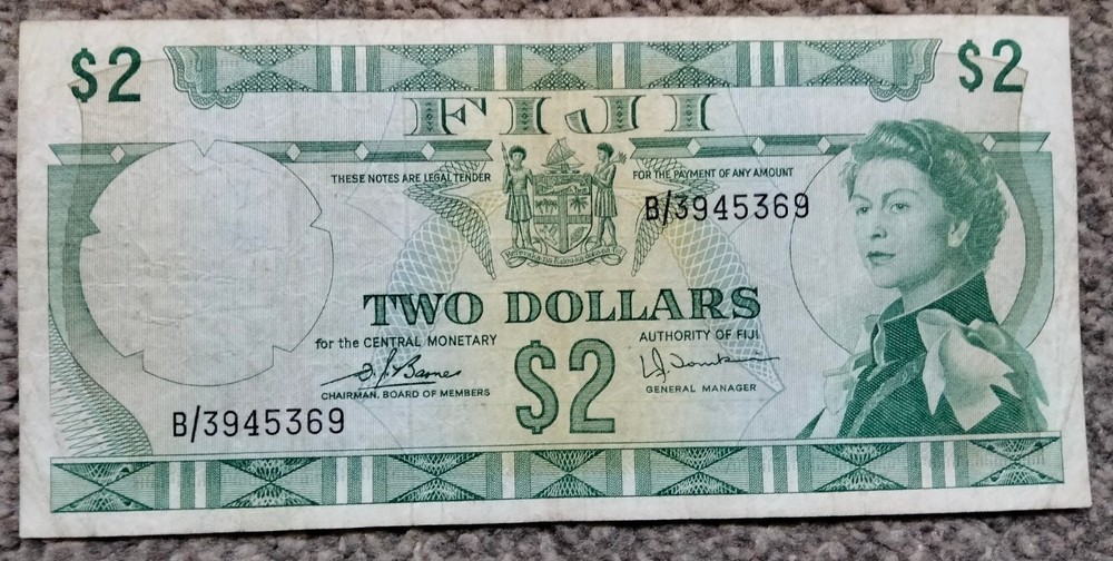 Fiji 2 Dollars 1974  P72c  VF+