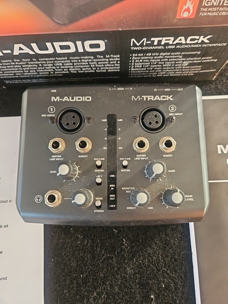 M-Audio M-Track Duo Interface, Please Read And See Photos