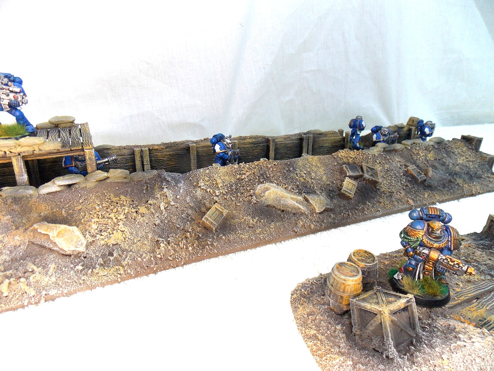 WARGAMING TERRAIN PAINTED TRENCH SYSTEM