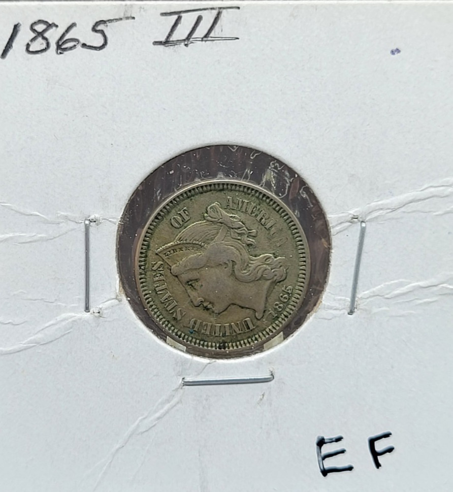 1865 U.S. 3 Cents Type Coin