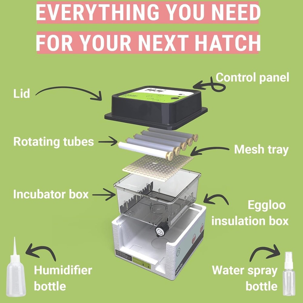 Egg Incubator 36 Eggs Automatic Turner Stable Temperature Humidity Control