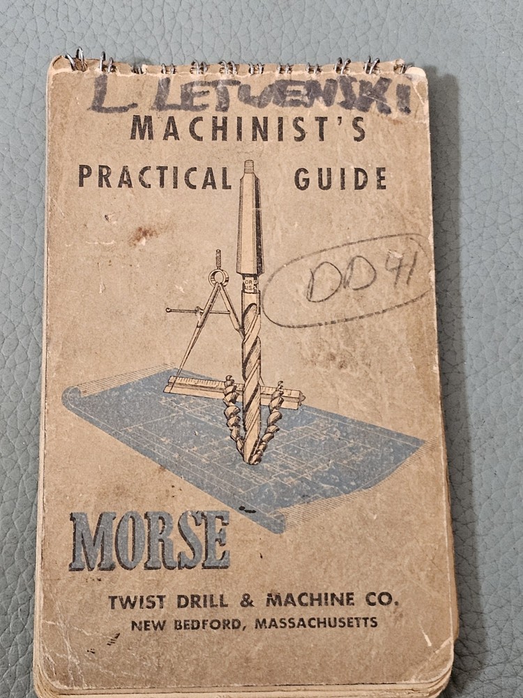 Vintage Morse Cutting Tools Machinist’s Practical Guide Massachusetts