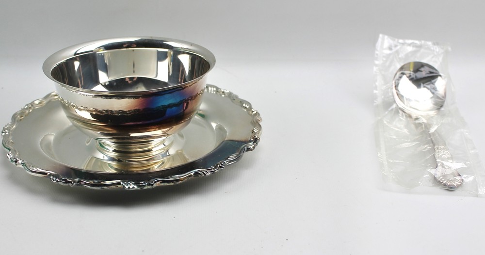 Woodward & Lothrop Silver Plated Serving Dish With Spoon