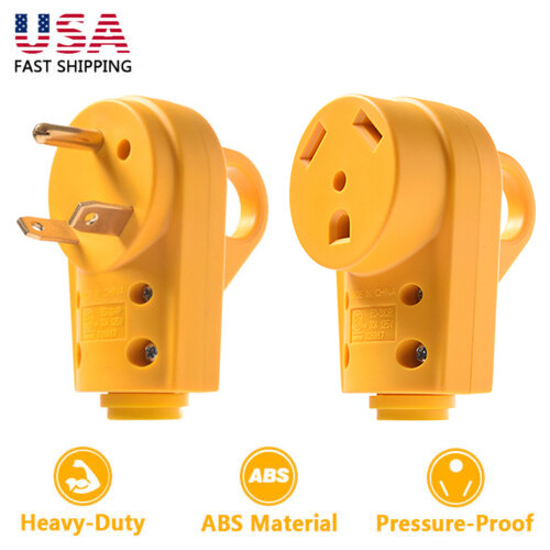 125V 30Amp Male Female Plug RV Replacement Power Plugs Electric Cord Connector