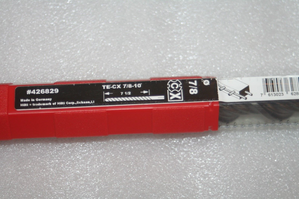 HILTI 426829 TE-CX X-Geometry Solid Carbide Hammer Drill Bit, 7/8 in * NEW *