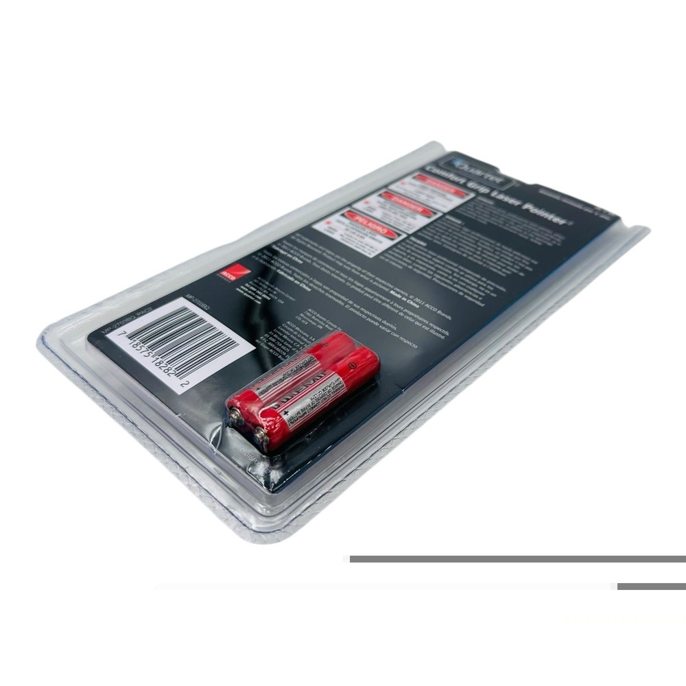 Quartet Comfort Grip Laser Pointer Class 3A Projects 1,500 ft Max Projection