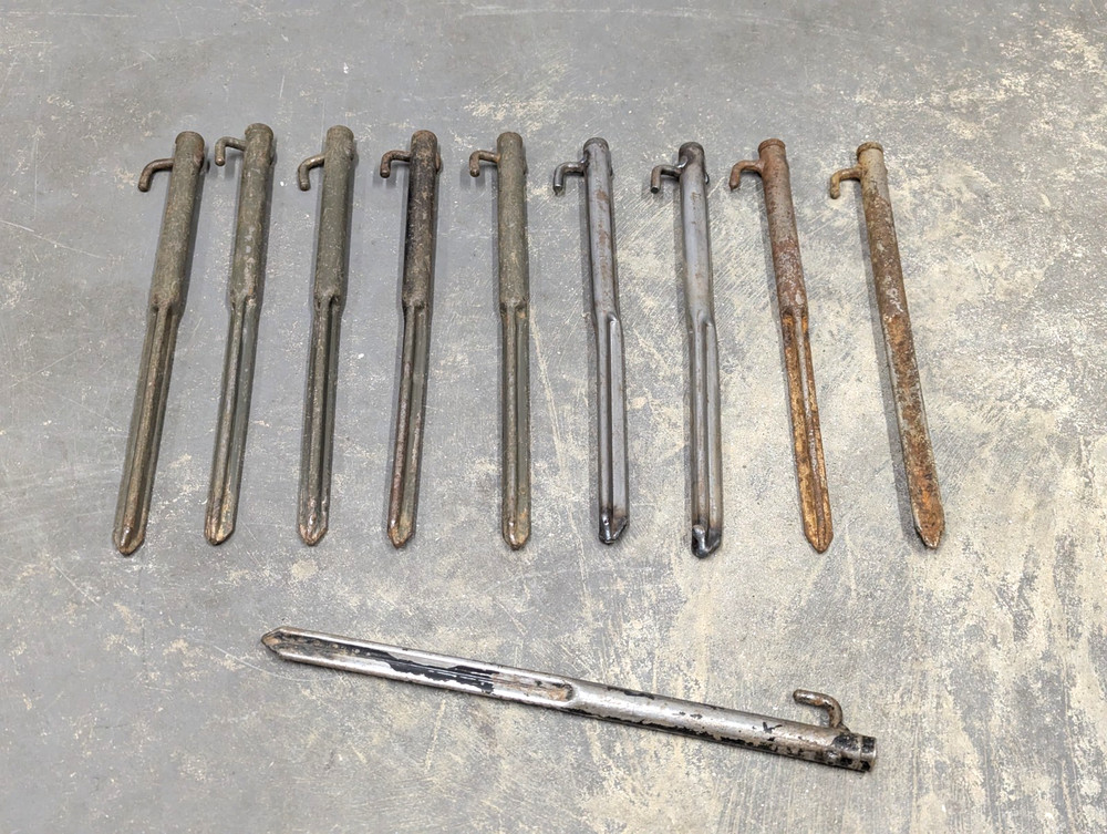 British Army 9x9 Tent Peg Heavy Duty Steel Shelter Storm Pegs 300mm - 12"