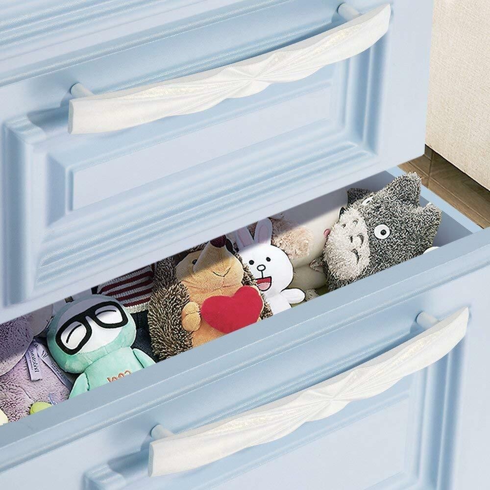 Sturdy Chic Cabinet Hardware Footed Handle Pull 5.04 inch (128mm) (Silver)