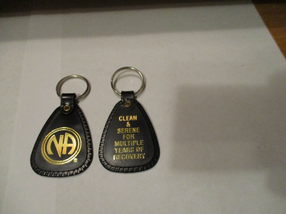 NA NARCOTICS ANONYMOUS KEY TAG CLEAN TIME - 2 YEARS/MULTIPLE YEARS