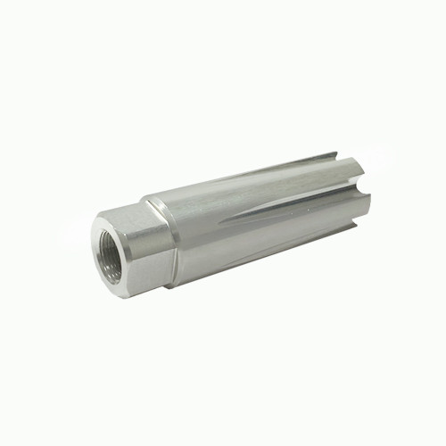 Silver 5/8''x24 Thread Low Concussion Muzzle Brake Aluminium For .308