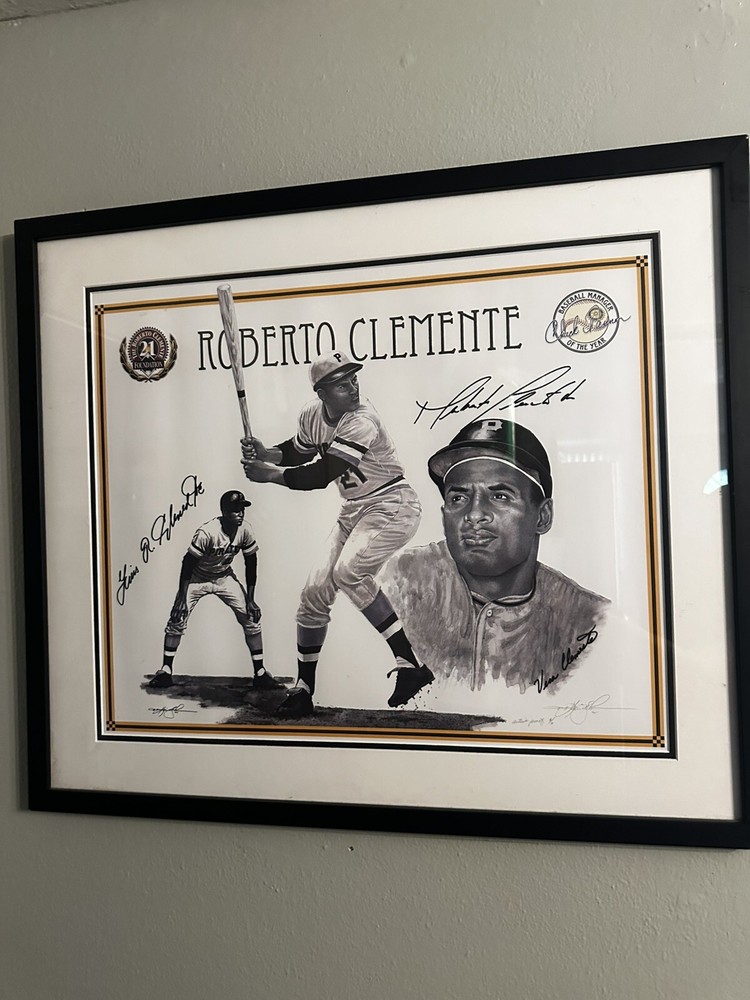 Drawn Portrait Roberto Clemente  Pittsburgh Pirates