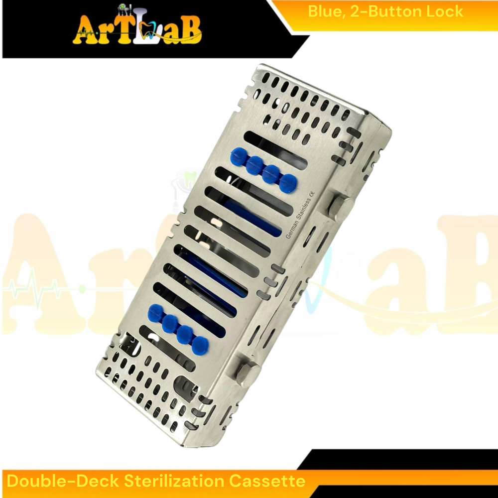 Autoclave Sterilization Cassette for 8 Instruments, Double-Decker, Lockable (1x)