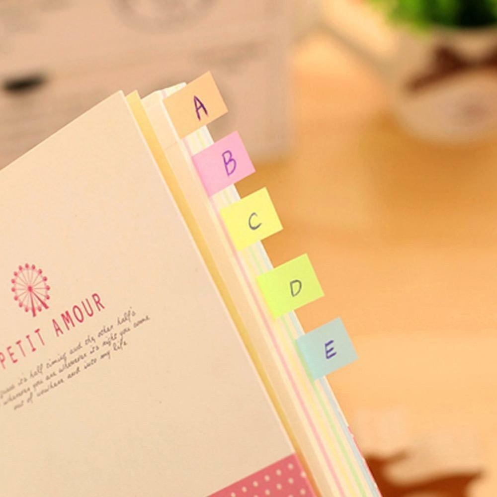 100Pcs Fluorescence Sticky Notes Memo Flags For Bookmark Sticker