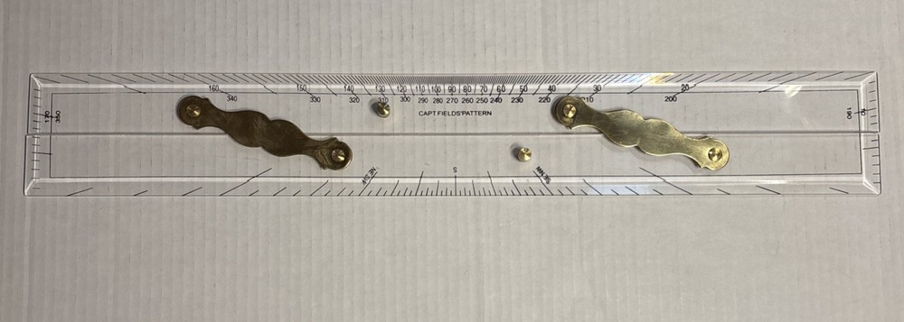 Marine Navigation Parallel Ruler Capt Fields' Pattern 21" Length