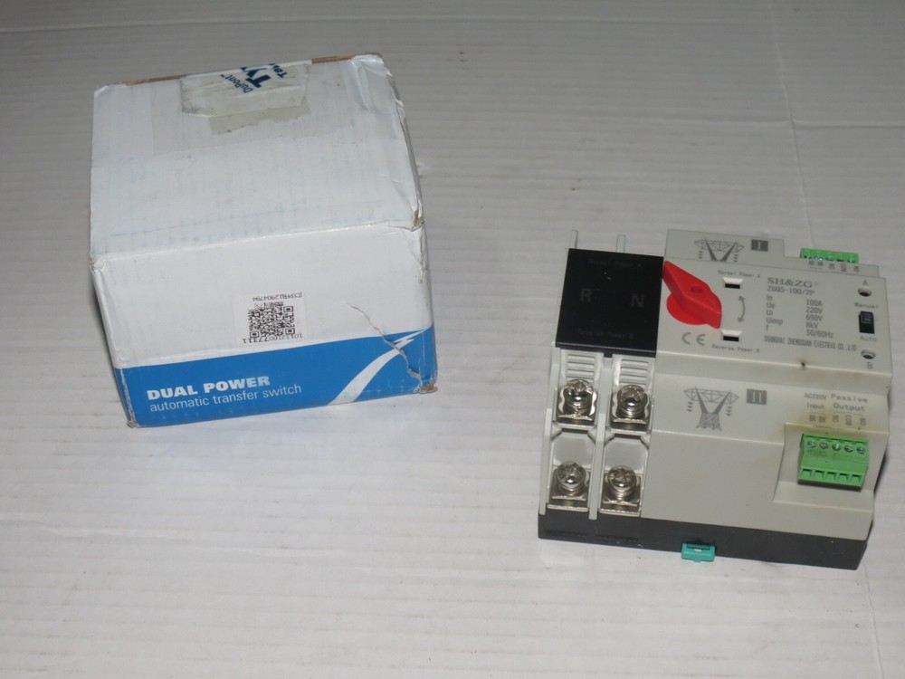 w9 2 pole Dual Power Automatic Transfer Switch Generator Changeover Switch