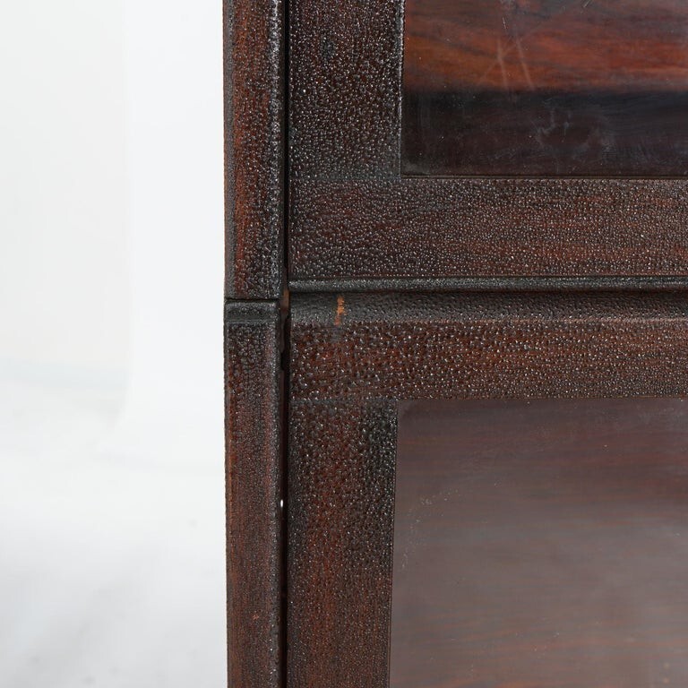 Lundstrom Arts & Crafts Mahogany Four-Stack Barrister Bookcase c1910
