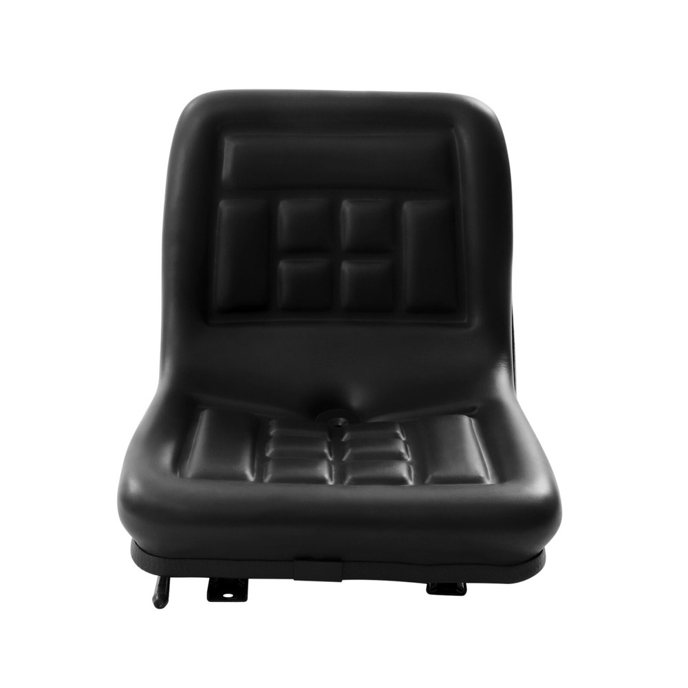 Black Universal Compact High Back Lawn Tractor Seat with Mounting Bolt Patterns