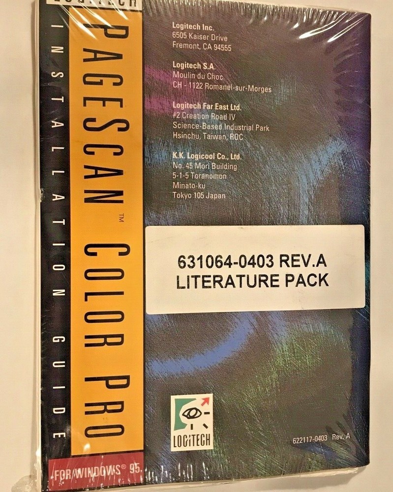 LOGITECH PAGESCAN COLOR PRO WINDOWS 95 CD SOFTWARE AND MANUAL DS-PS