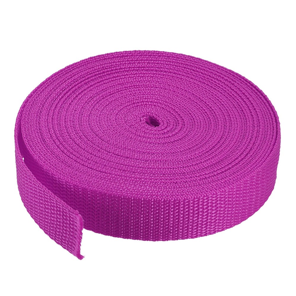Lightweight Polypropylene Webbing Strap 1" 10 Yards Dark Rose Red Strapping