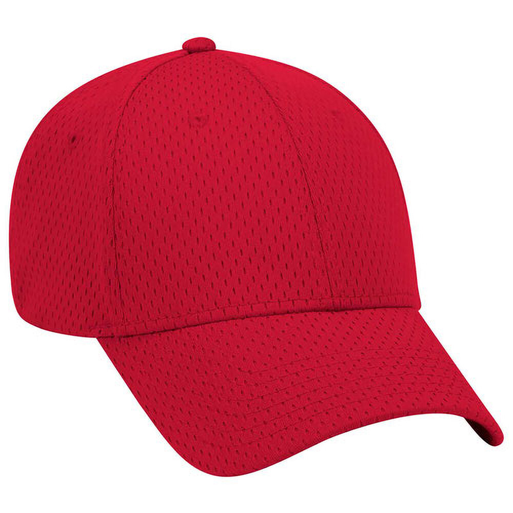 OTTO Cap 6 Panel Polyester Pro Mesh Low Profile Structured Curved Baseball Hat