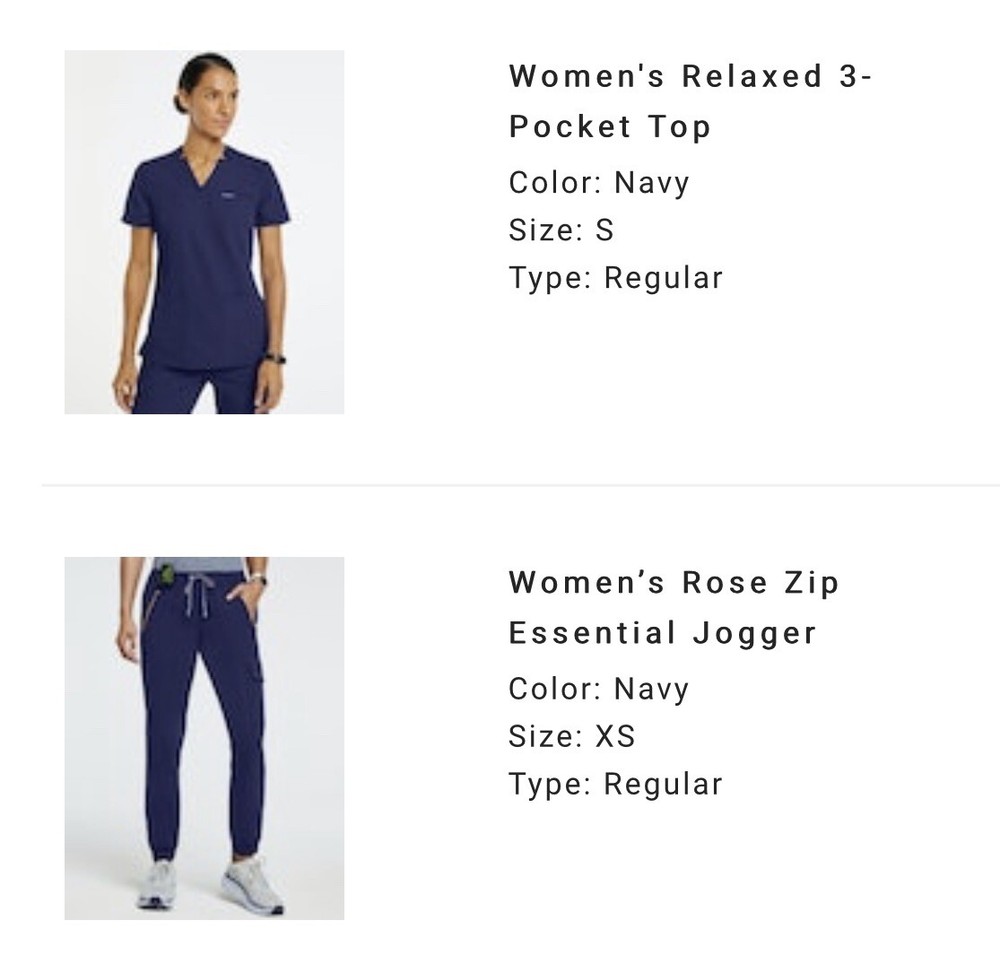 Jannuu NAVY Scrub Set S/XS