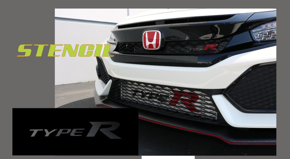 TYPE R intercooler stencil logo