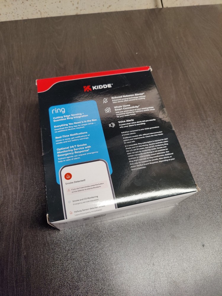 Kidde Smart Smoke Detector, Ring App Enabled for Real-Time Notifications, Wired