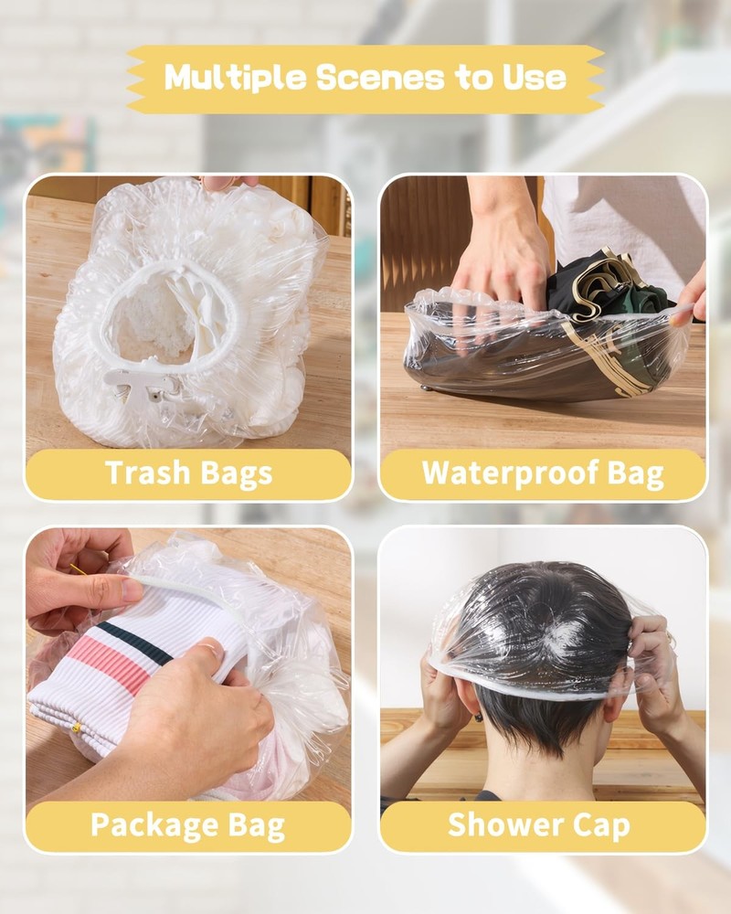 Plastic Bowl Covers for Sourdough Bread Proofing Large Disposable Elastic Foo...