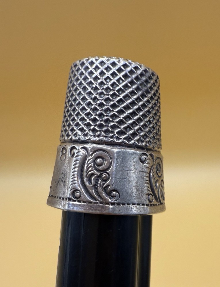 Vintage Sterling Silver Thimble, size 8