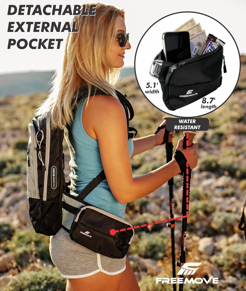 Hydration Pack Backpack with 2L Hydration Bladder and Insulated Cooler Bag, C...