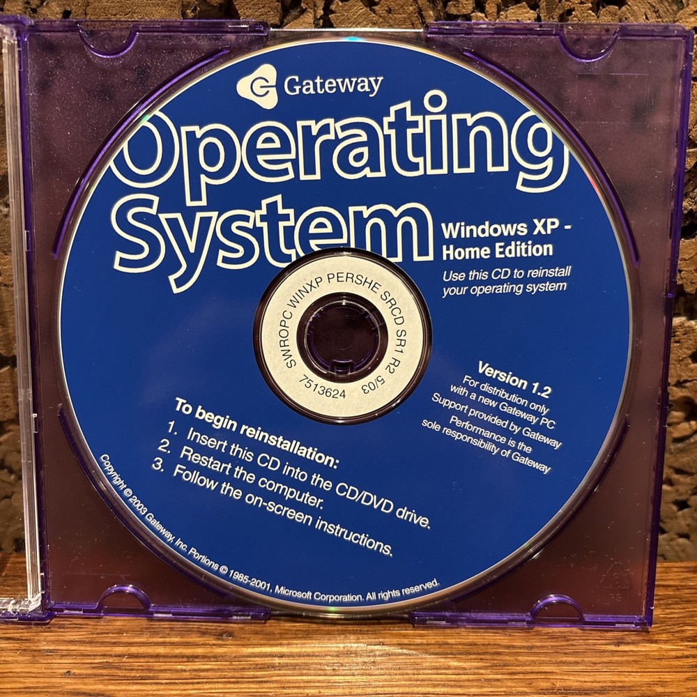 Vintage CD - Microsoft Windows XP Home Edition for Gateway