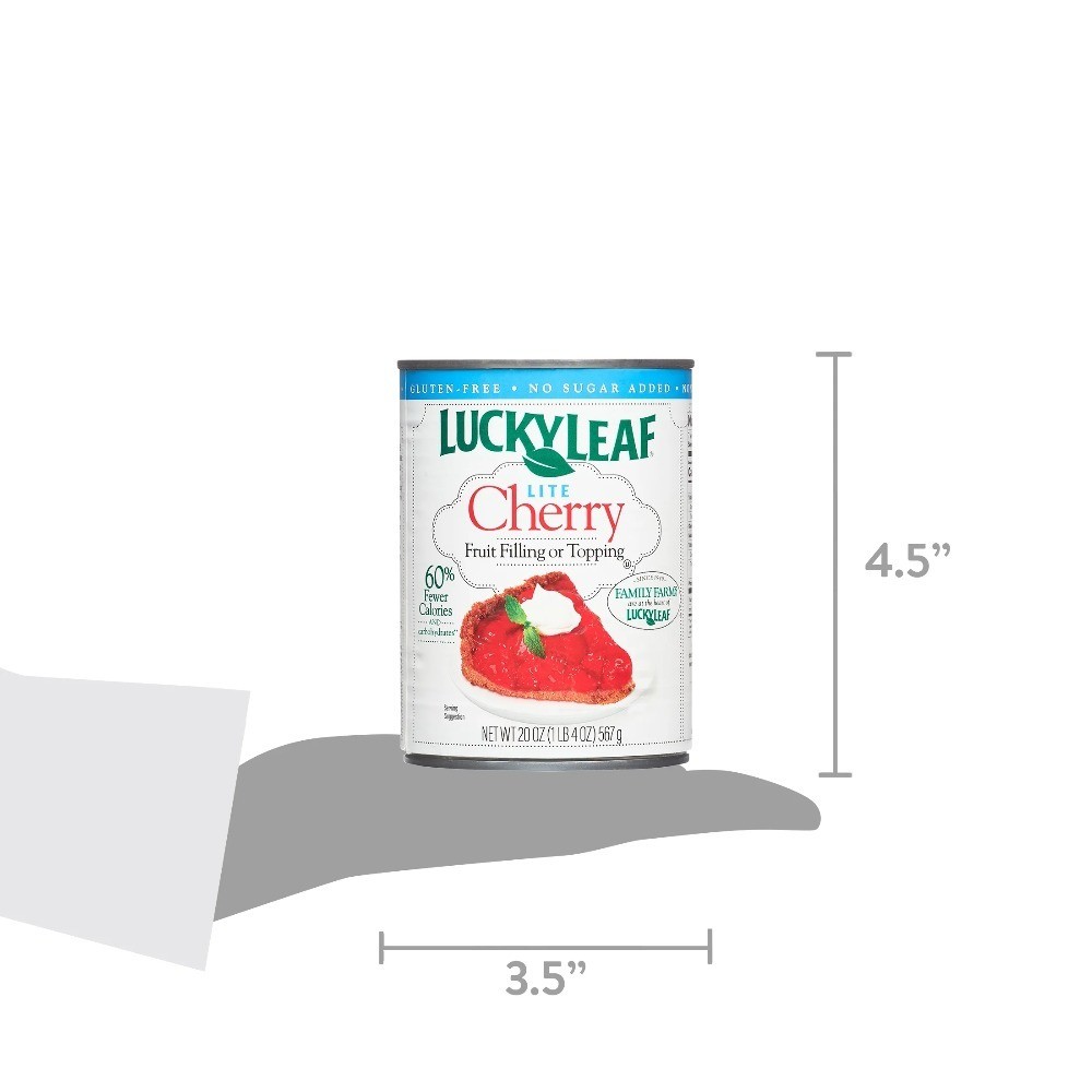Lite Cherry Fruit Filling and 20 oz Can 6 Pack Bulk