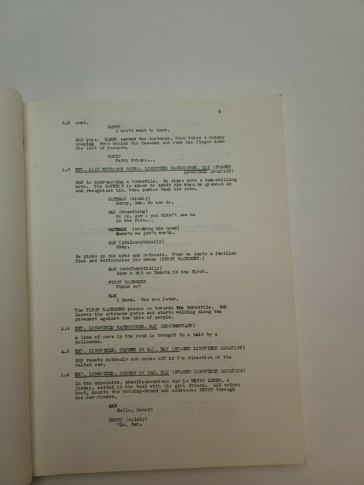 RAINBOW JERSEY / 1990's Unproduced Movie Script Screenplay