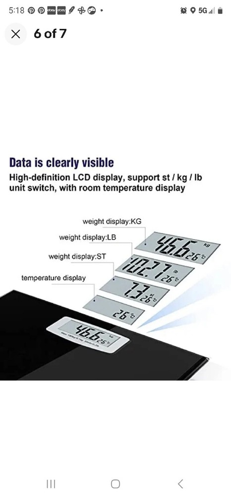 Bucanim Digital Bathroom Scale Model B-BG450