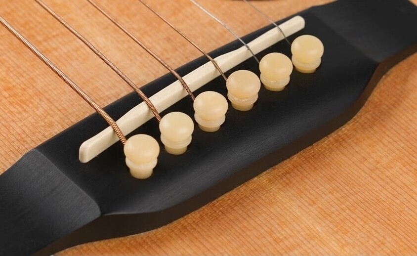 6x Guitar Unslotted Unbleached Bone Pin String Peg Luthier Nut Saddle H00-N