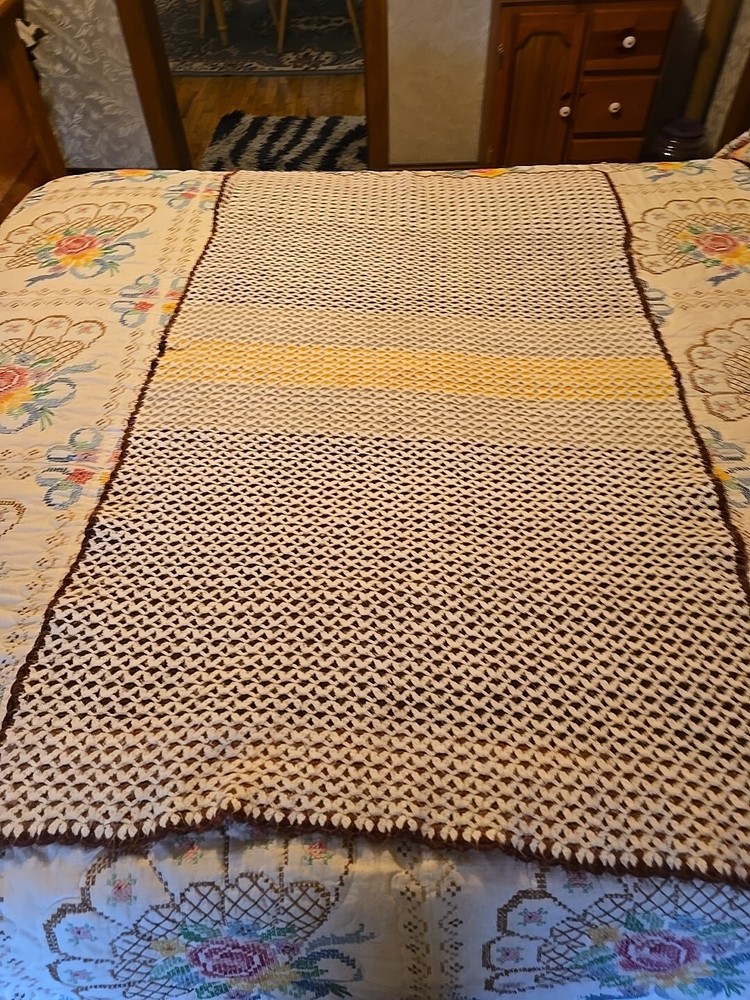 Pre-Owned Handmade Double Sided Lap Afghan