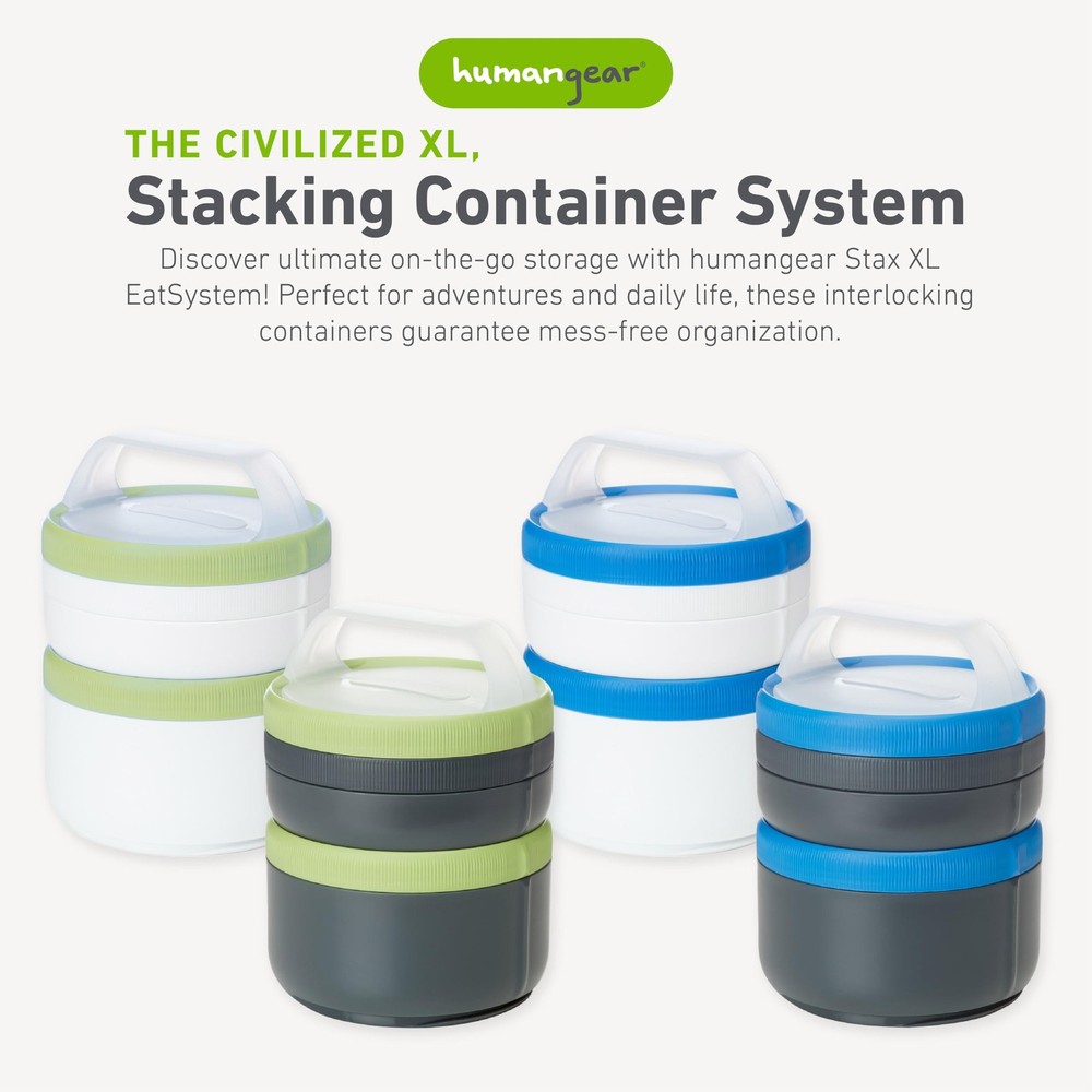 humangear STAX XL/Eat System | Modular Storage Container | Extra Large Stacki...