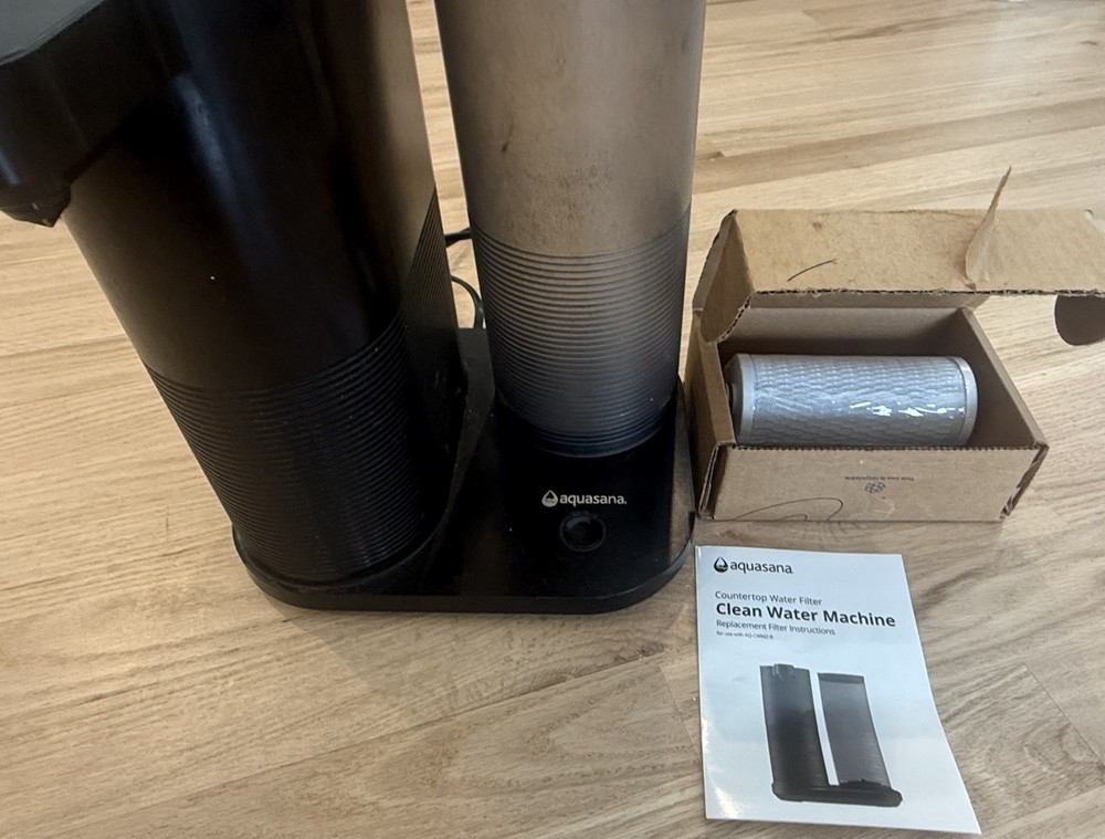 Aquasana Clean Water Machine Countertop Water Filter Plastic Black Gray