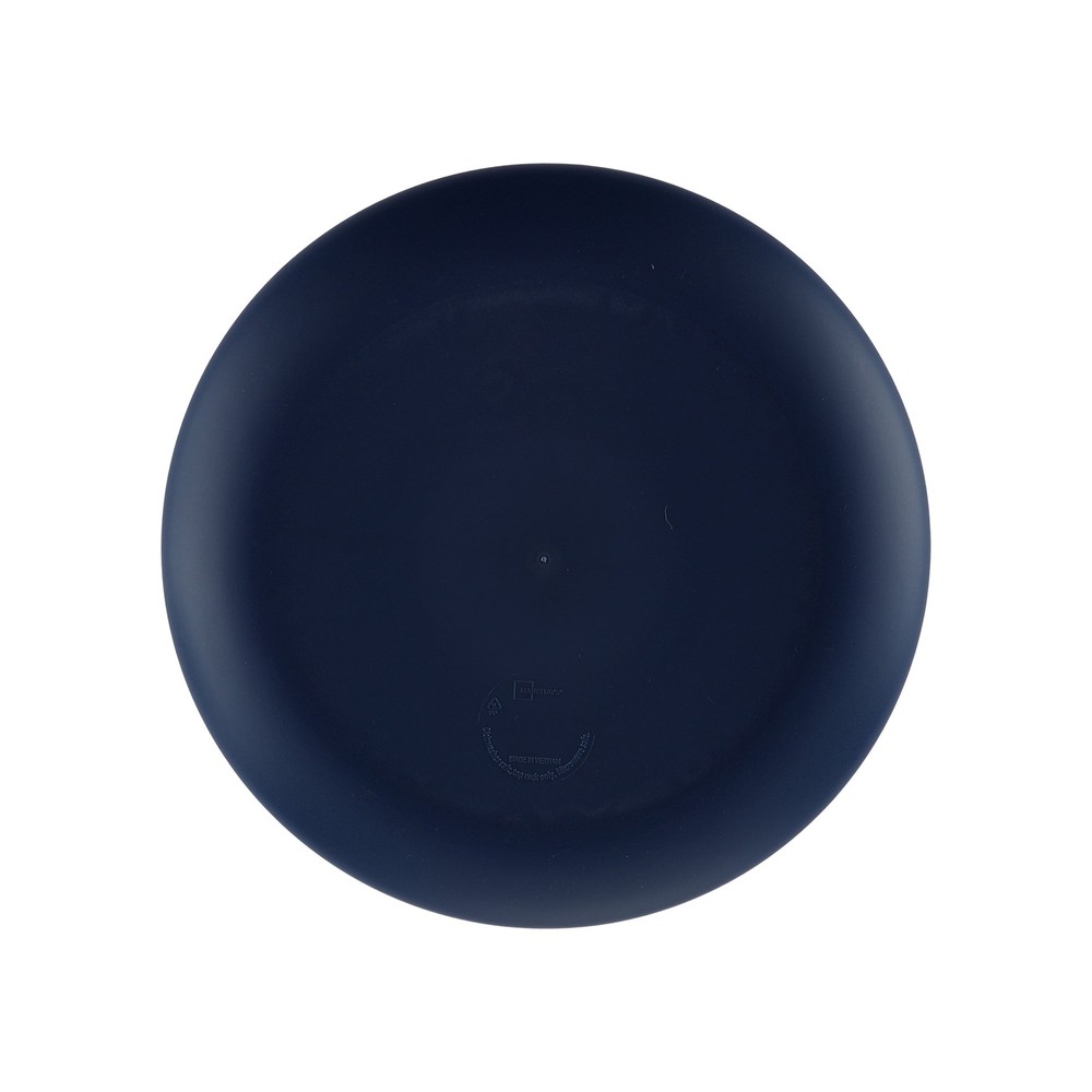 30-Piece Plastic Etched Blueberry Pattern Dinnerware Bundle Set Navy Blue