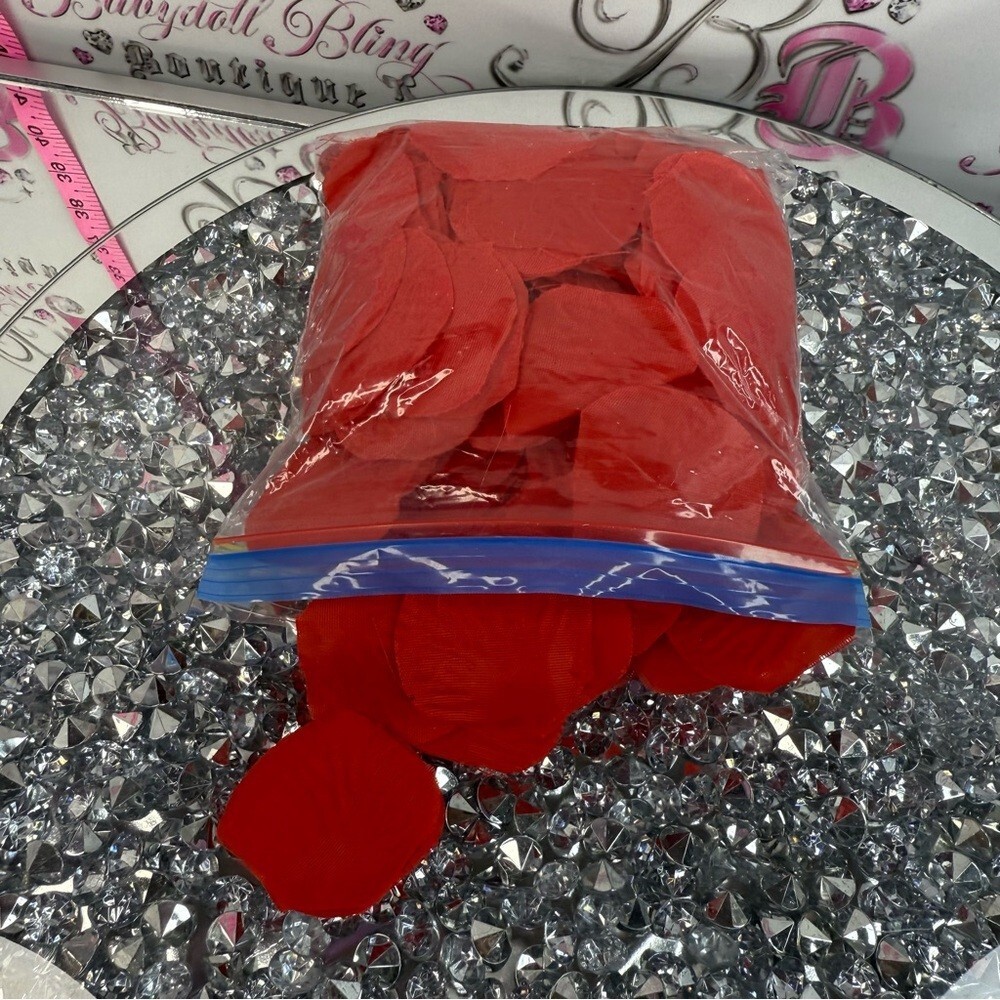 Bulk Red Fabric Rose Petals - Pack