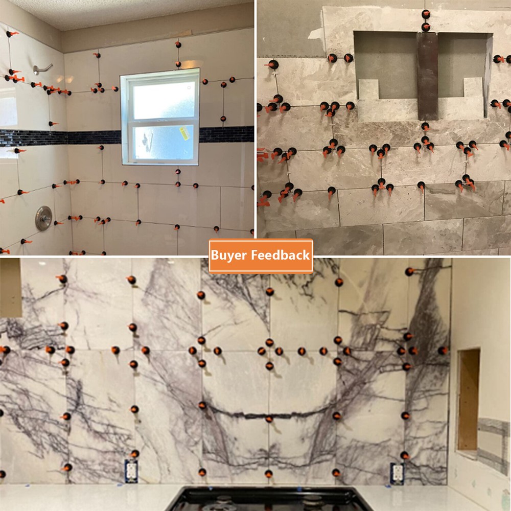 500pcs x Tile Leveling System 1/16" Reusable Tile Leveling Installation Tools