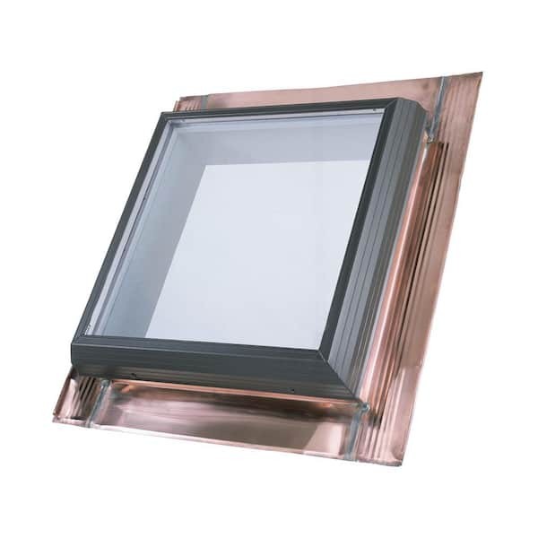 Fixed Copper Pan-Flashed Skylight with Tempered Glazing By VELUX.