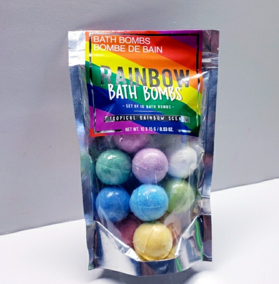 Rainbow Bath Bombs -Tropical Rainbow Scent